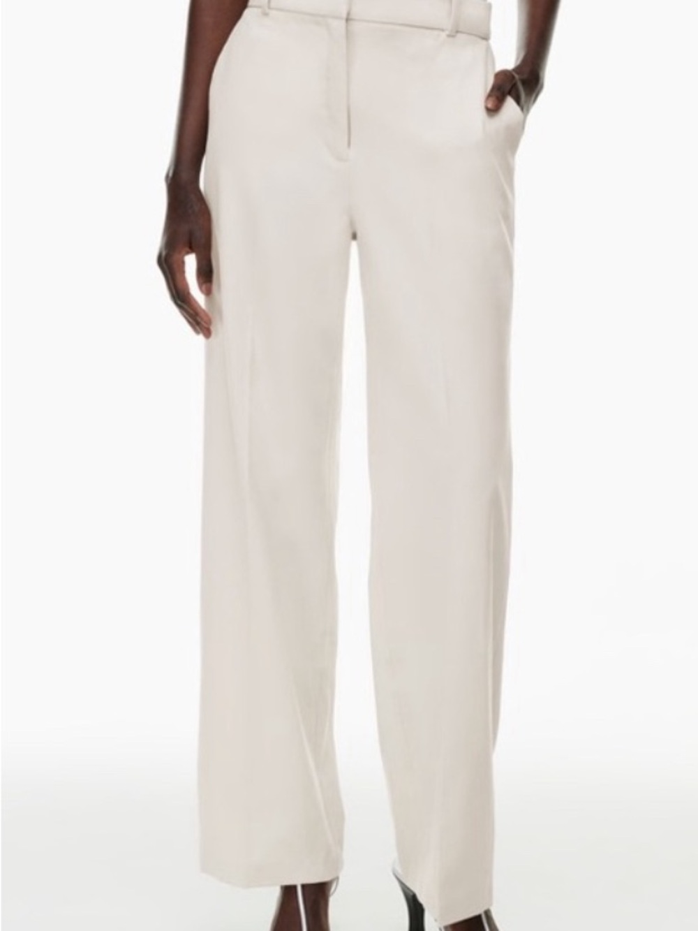 Aritzia Babaton Agency Pants Size 10 Beige/Cream